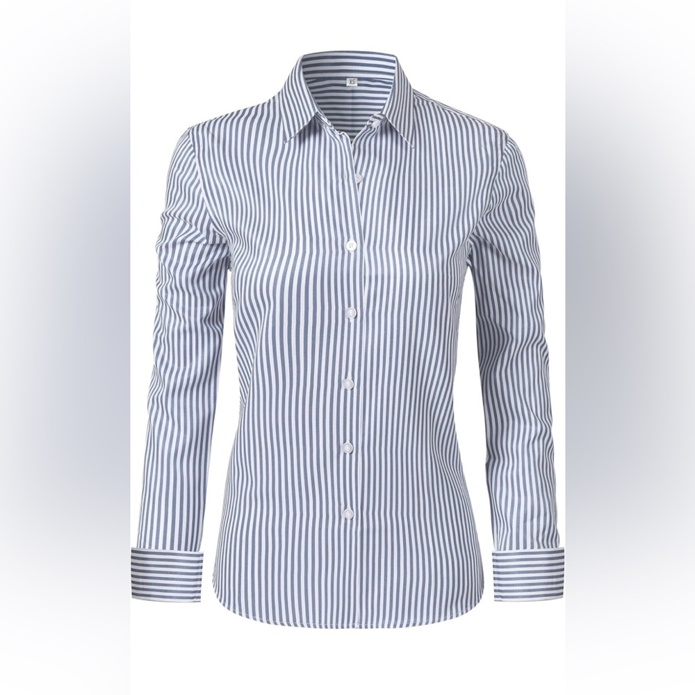 Striped Blue and White Women's Top